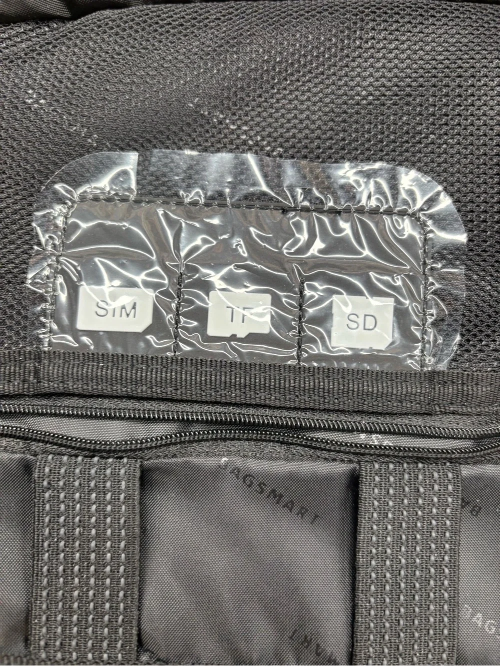 Black and Gray Tablet Accessory Organizer Case with Elastic Slots